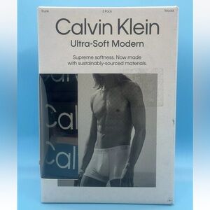 Calvin Klein Men's Ultra-Soft Modern Trunk Underwear - 3 pk, Black,  Sz xl, nib